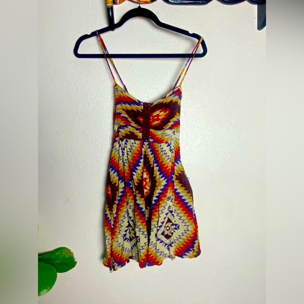 Vintage 2008 Billabong Tribal Print Dress